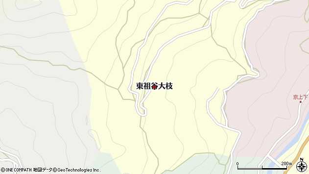 〒778-0204 徳島県三好市東祖谷大枝の地図