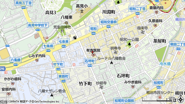 〒805-0013 福岡県北九州市八幡東区昭和の地図