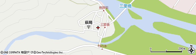 和歌山県田辺市本宮町伏拝957周辺の地図