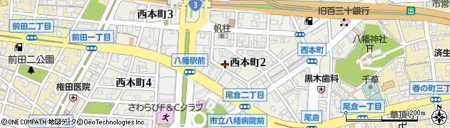 タイムズ八幡西本町駐車場周辺の地図