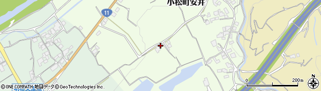 愛媛県西条市小松町安井280周辺の地図