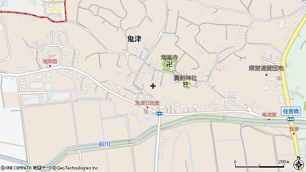 〒811-4341 福岡県遠賀郡遠賀町鬼津の地図