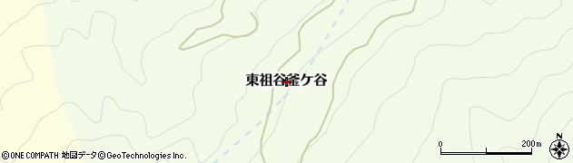 徳島県三好市東祖谷釜ケ谷周辺の地図
