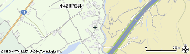 愛媛県西条市小松町安井115周辺の地図