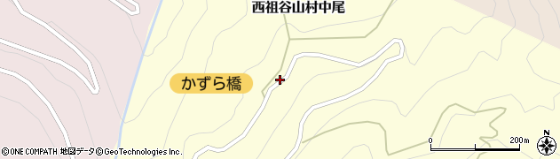 徳島県三好市西祖谷山村中尾192周辺の地図