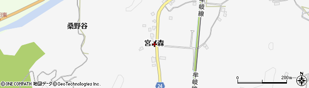 徳島県阿南市桑野町宮ノ森周辺の地図