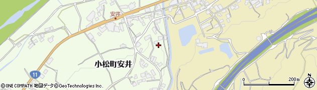 愛媛県西条市小松町安井180周辺の地図
