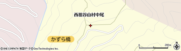 徳島県三好市西祖谷山村中尾115周辺の地図