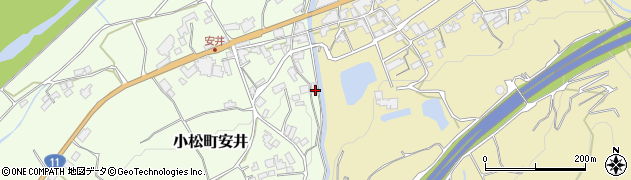愛媛県西条市小松町安井188周辺の地図