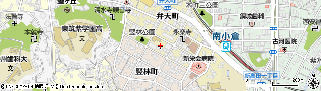 福岡県北九州市小倉北区弁天町周辺の地図