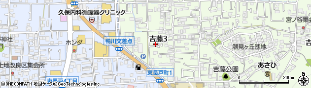 愛媛県松山市吉藤3丁目周辺の地図
