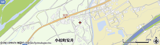 愛媛県西条市小松町安井201周辺の地図