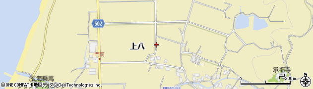 福岡県宗像市上八周辺の地図