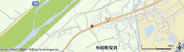 愛媛県西条市小松町安井468周辺の地図