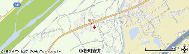 愛媛県西条市小松町安井244周辺の地図