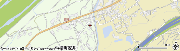 愛媛県西条市小松町安井186周辺の地図