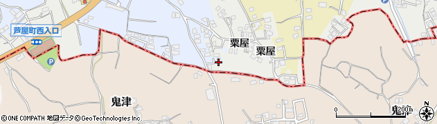 福岡県遠賀郡芦屋町粟屋1101周辺の地図