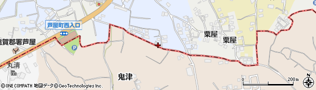福岡県遠賀郡芦屋町粟屋1109周辺の地図