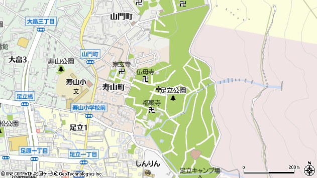 〒802-0025 福岡県北九州市小倉北区寿山町の地図