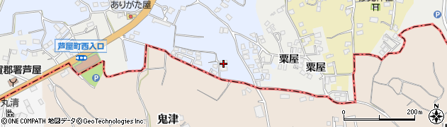 福岡県遠賀郡芦屋町粟屋1105周辺の地図