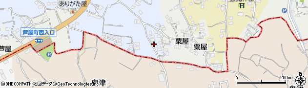 福岡県遠賀郡芦屋町粟屋1102周辺の地図