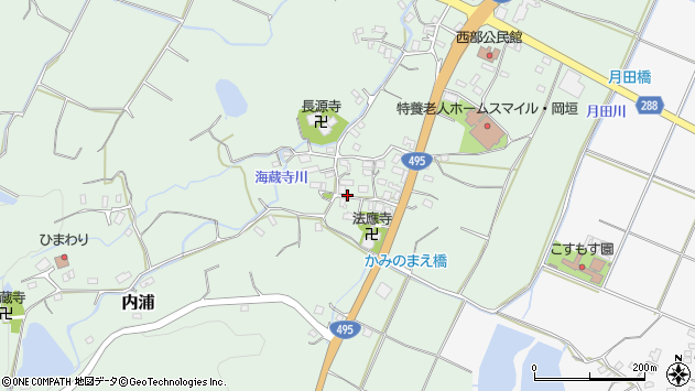 〒811-4203 福岡県遠賀郡岡垣町内浦の地図