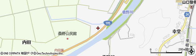 徳島県阿南市桑野町井ノ口原周辺の地図