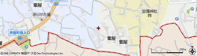 福岡県遠賀郡芦屋町粟屋1081周辺の地図