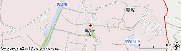 福岡県遠賀郡岡垣町糠塚1396周辺の地図