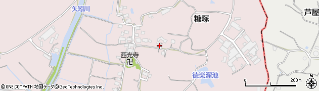 福岡県遠賀郡岡垣町糠塚1380周辺の地図