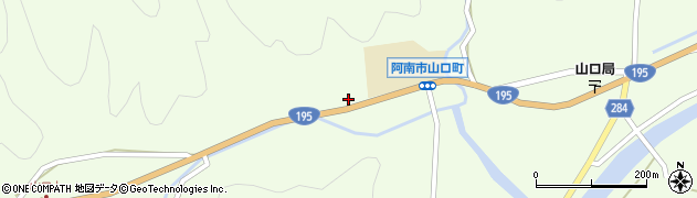 徳島県阿南市山口町久延周辺の地図