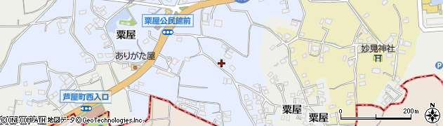 福岡県遠賀郡芦屋町粟屋1064周辺の地図