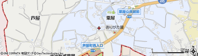 福岡県遠賀郡芦屋町粟屋1209周辺の地図