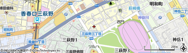 福岡県北九州市小倉北区萩崎町9周辺の地図