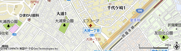 エフコープ折尾店周辺の地図