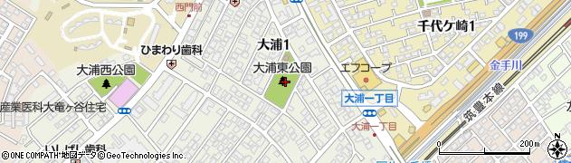 大浦東公園周辺の地図