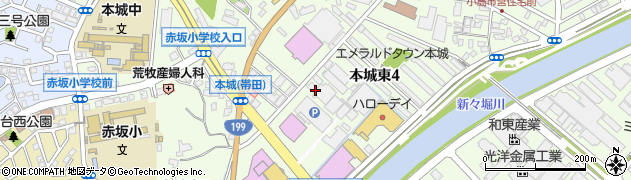 濱村産業株式会社　本城工場周辺の地図