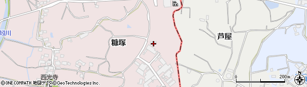 福岡県遠賀郡岡垣町糠塚1222周辺の地図