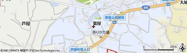 福岡県遠賀郡芦屋町粟屋1205周辺の地図