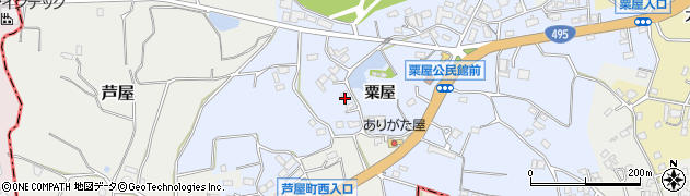 福岡県遠賀郡芦屋町粟屋1216周辺の地図