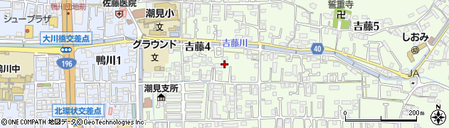 愛媛県松山市吉藤4丁目周辺の地図
