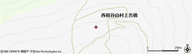 徳島県三好市西祖谷山村上吾橋周辺の地図