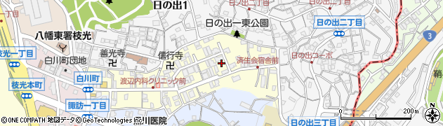 福岡県北九州市八幡東区白川町周辺の地図