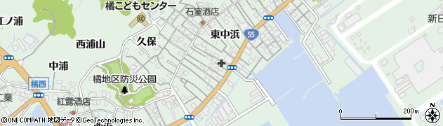 徳島県阿南市橘町東中浜153周辺の地図