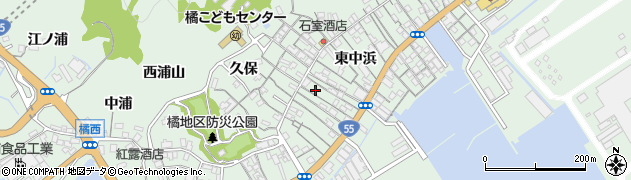 徳島県阿南市橘町東中浜141周辺の地図