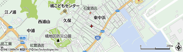 徳島県阿南市橘町東中浜131周辺の地図