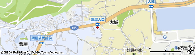 福岡県遠賀郡芦屋町粟屋963周辺の地図