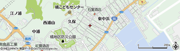徳島県阿南市橘町東中浜135周辺の地図