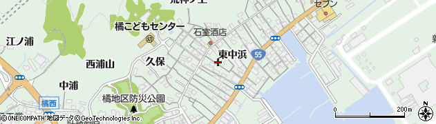 徳島県阿南市橘町東中浜108周辺の地図