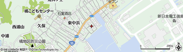 徳島県阿南市橘町東中浜163周辺の地図